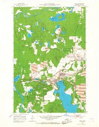 Bovey 1952 topographic map thumbnail