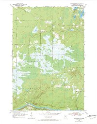 Brookston NW 1953 topographic map thumbnail