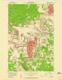 Hibbing 1957 topographic map preview