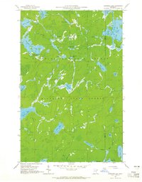 Kawishiwi Lake 1960 topographic map thumbnail