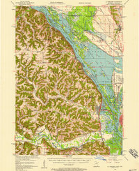 La Crescent 1956 topographic map thumbnail
