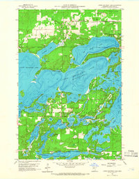 Lower Whitefish Lake 1959 topographic map thumbnail