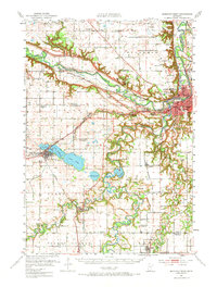 Mankato West 1951 topographic map preview