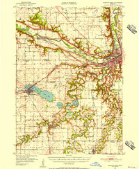 Mankato West 1951 topographic map thumbnail