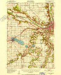 Mankato West 1951 topographic map thumbnail