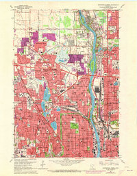 Minneapolis North 1967 topographic map thumbnail