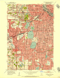 Minneapolis South 1952 topographic map thumbnail