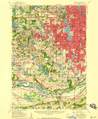Minneapolis 1954 topographic map thumbnail