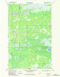 Mulligan Lake 1968 topographic map thumbnail