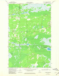 Mulligan Lake 1968 topographic map thumbnail