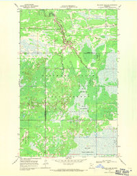 Mulligan Lake NE 1968 topographic map thumbnail