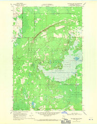 Mulligan Lake NW 1968 topographic map thumbnail