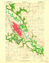 New Ulm 1964 topographic map thumbnail
