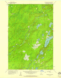 Pequaywan Lake 1956 topographic map thumbnail