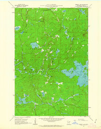 Perent Lake 1960 topographic map thumbnail