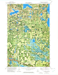 Peterson Lake 1972 topographic map thumbnail