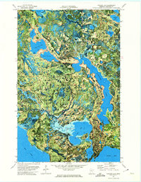 Pimushe Lake 1972 topographic map thumbnail