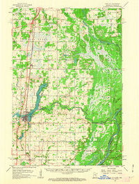 Pine City 1961 topographic map thumbnail