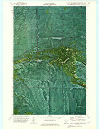 Pine Island Lookout Tower 1973 topographic map thumbnail