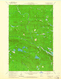 Pine Mountain 1959 topographic map thumbnail
