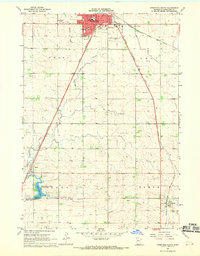 Pipestone South 1967 topographic map thumbnail