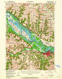 Red Wing 1952 topographic map preview