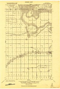 Roseau 1918 topographic map preview