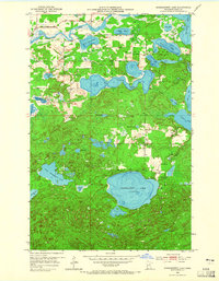 Siseebakwet Lake 1953 topographic map thumbnail