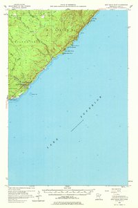 Split Rock Point 1956 topographic map thumbnail