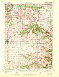 Stewartville 1955 topographic map thumbnail