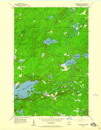 Thompson Lake 1954 topographic map thumbnail
