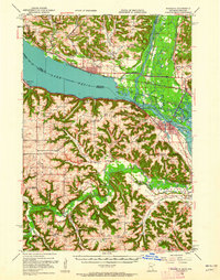 Wabasha 1951 topographic map thumbnail
