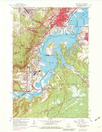 West Duluth 1954 topographic map thumbnail