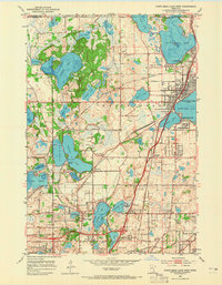 White Bear Lake West 1952 topographic map thumbnail
