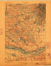 Minneapolis 1901 topographic map thumbnail