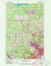 Duluth Heights 1953 topographic map thumbnail