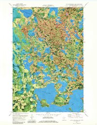 Little Bowstring Lake 1970 topographic map thumbnail