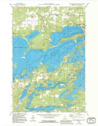 Lower Whitefish Lake 1959 topographic map thumbnail