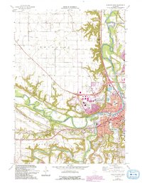Mankato West 1974 topographic map thumbnail