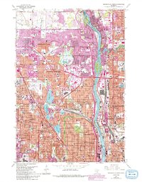 Minneapolis North 1967 topographic map thumbnail