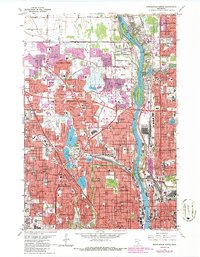 Minneapolis North 1967 topographic map thumbnail