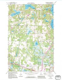 Peterson Lake 1972 topographic map thumbnail