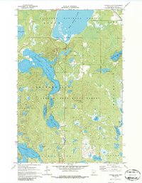 Thunder Lake 1970 topographic map thumbnail