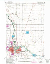 Wahpeton 1964 topographic map thumbnail