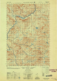 Allagash Falls 1956 topographic map thumbnail