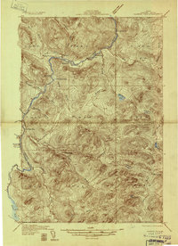 Allagash Falls 1932 topographic map thumbnail