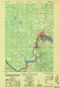 Calais 1954 topographic map thumbnail