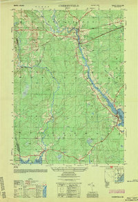 Cherryfield 1954 topographic map thumbnail
