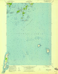 Hewett Island 1955 topographic map thumbnail