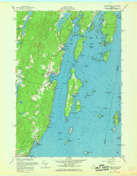 Louds Island 1955 topographic map thumbnail